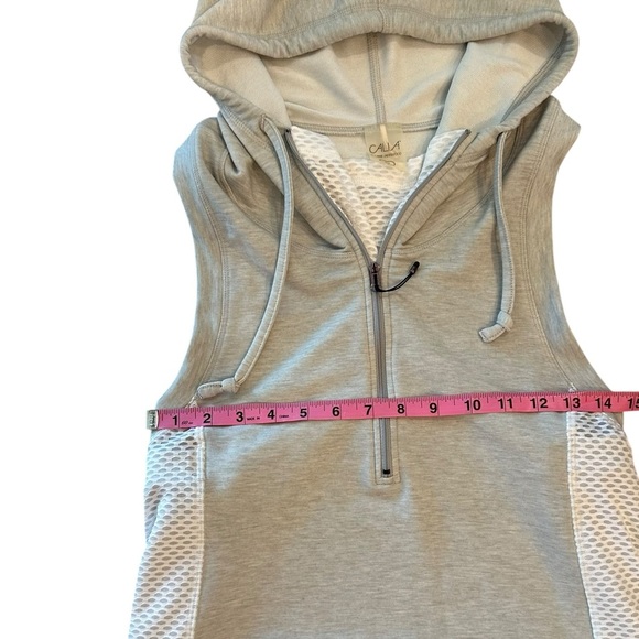 The CALIA Women's Effortless Heather Sleeveless Half Zip Hoodie NWOT Sz Small - Picture 7 of 9